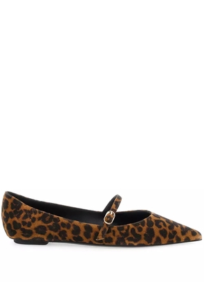Stuart Weitzman Emilia leopard-print ballet flats - Brown