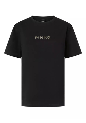 PINKO logo-detail crew-neck T-shirt - Black