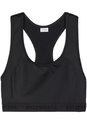 Balenciaga scoop-neck sports bra - Black