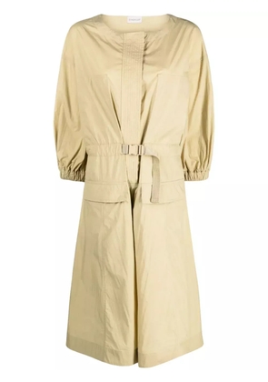 Moncler belted waist midi dress - Neutrals