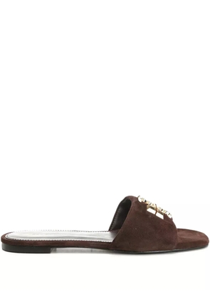 Tory Burch suede flat sandals - Brown