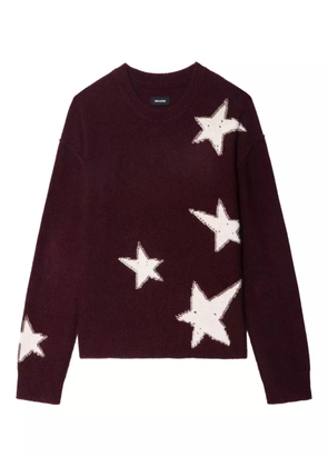 Zadig&Voltaire star-pattern cashmere jumper - Red