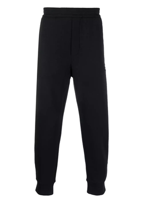 Emporio Armani logo-embroidered stretch-cotton track pants - Blue