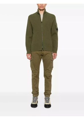 C.P. Company zip-front ribbed cardigan - Green