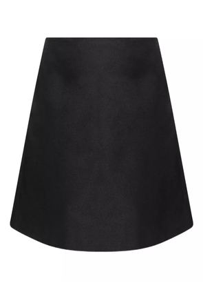 Alexander McQueen satin A-line skirt - Black