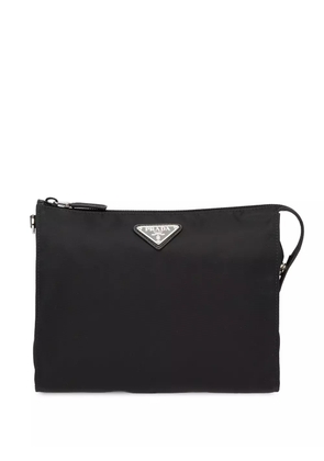 Prada Re-Nylon and Saffiano leather pouch - Black