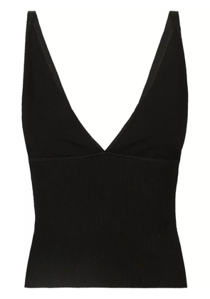 Dolce & Gabbana ribbed-knit cropped tank top - Black