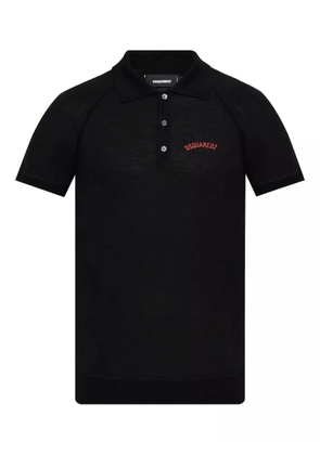 DSQUARED2 logo polo shirt - Black