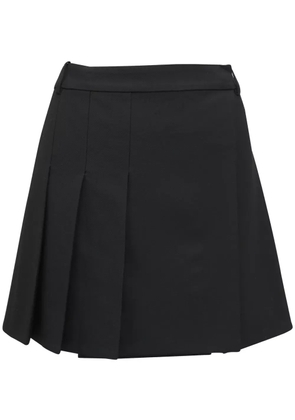 Alexander McQueen pleated wool mini skirt - Black