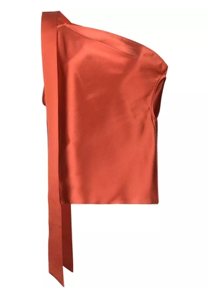 Michelle Mason silk off-shoulder top - Orange