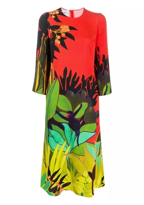 Valentino Garavani Monkey Forest print midi dress - Red