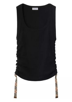 Burberry Check-trim tank top - Black