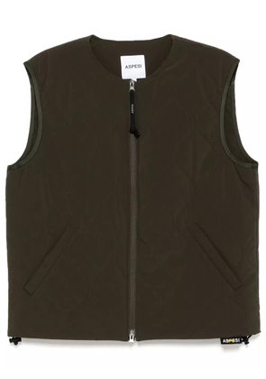 ASPESI Water repellent waistcoat - Green