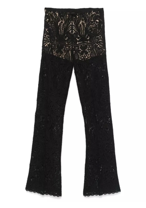 TWINSET lace-panel trousers - Black