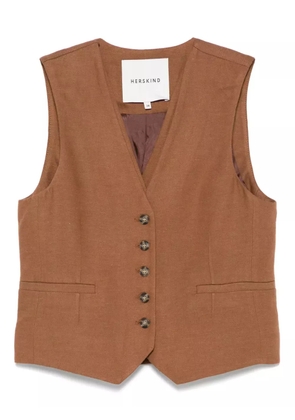 HERSKIND Double Up vest - Brown