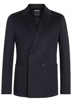 Zegna Oasi cashmere double-breasted blazer - Blue