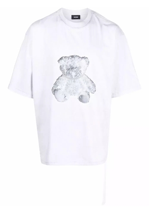 We11done negative teddy print T-shirt - Grey