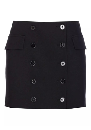 Patrizia Pepe double-button straight skirt - Black