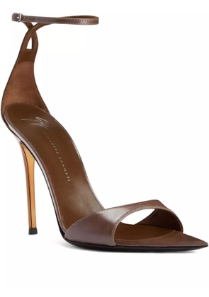 Giuseppe Zanotti 105mm Intriigo ankle-strap pointed-toe sandals - Brown