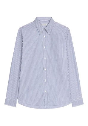 DRIES VAN NOTEN striped cotton shirt - Blue