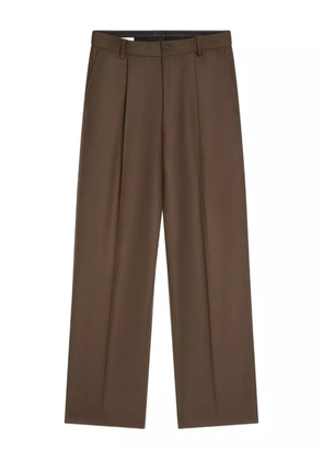 DRIES VAN NOTEN wool straight-leg trousers - Brown