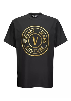 Versace Jeans Couture logo circular-emblem T-shirt - Black
