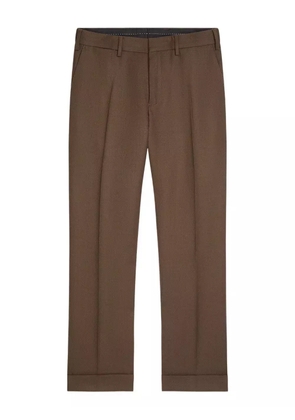 DRIES VAN NOTEN wool straight-leg trousers - Brown
