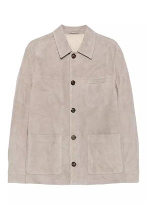 Eleventy button-fastening patch-pocket jacket - Green