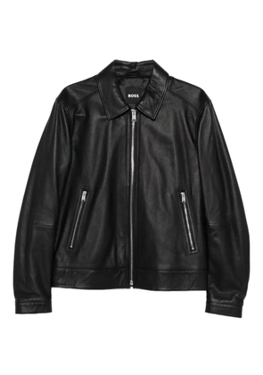 BOSS leather jacket - Black