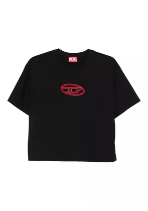 Diesel logo crew-neck top - Black
