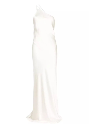 Michelle Mason single-shoulder maxi dress - White