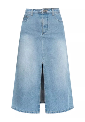 A.P.C. front-slit denim skirt - Blue