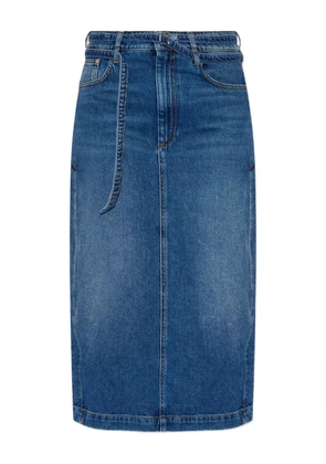 Sportmax belted denim skirt - Blue