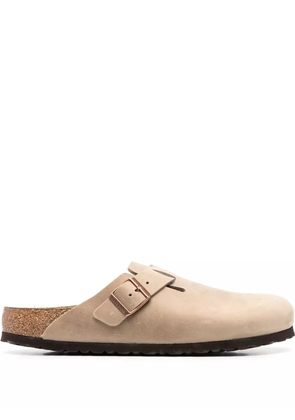 Birkenstock buckle-detail round-toe slippers - Neutrals
