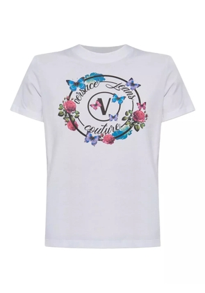 Versace Jeans Couture floral-butterfly print T-shirt - White