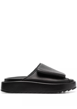 GIABORGHINI Gia touch-strap fastening slides - Black