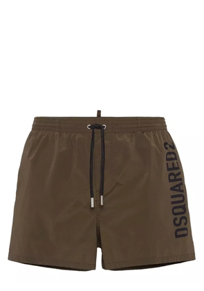 DSQUARED2 logo-print swim shorts - Green