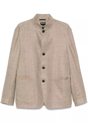Zegna slub-texture blazer - Neutrals