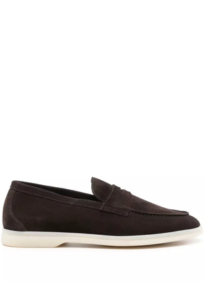 Scarosso Luciana suede penny loafers - Brown