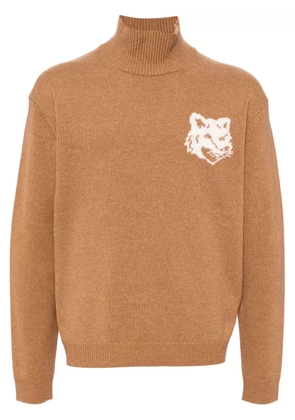 Maison Kitsuné fox head intarsia comfort jumper - Neutrals