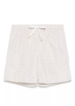 Eleventy chevron-print swim shorts - Neutrals
