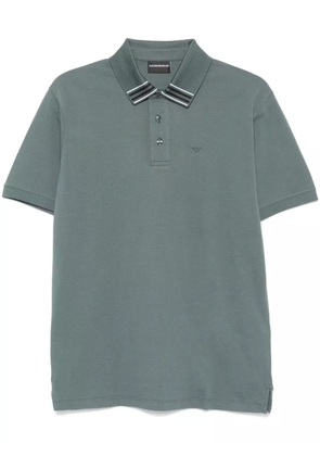 Emporio Armani logo-embroidered polo shirt - Green