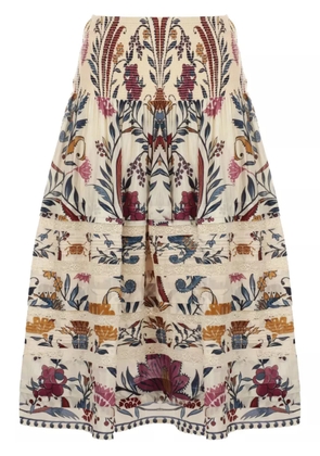 FARM Rio Romantic Lightness midi skirt - Neutrals