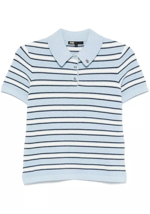 Maje striped polo top - Blue