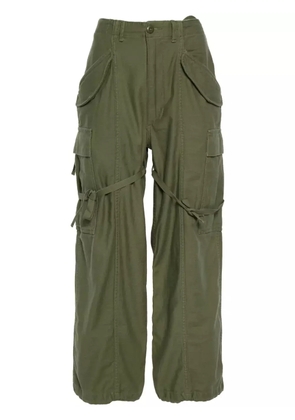 R13 cotton cargo trousers - Green