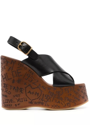 Chloé 130mm Maxime wedge sandals - Black