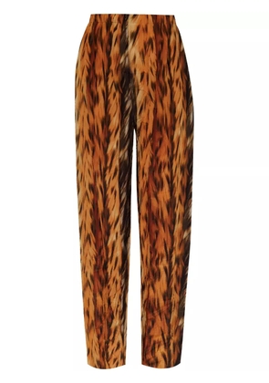 Balenciaga printed straight trousers - Brown