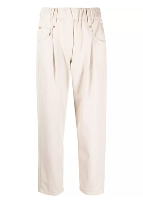 Brunello Cucinelli elasticated straight-leg trousers - Neutrals