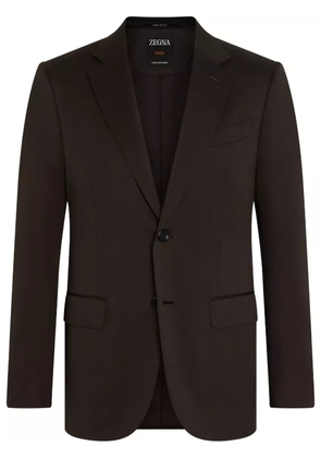 Zegna Centoventimila cotton-wool blazer - Brown
