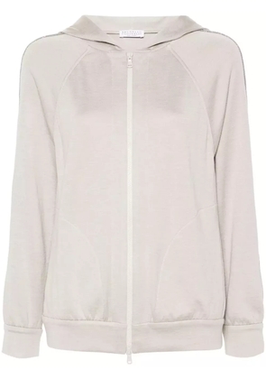 Brunello Cucinelli Monili chain-detail hoodie - Neutrals
